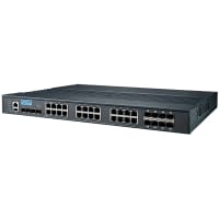 Advantech Ethernet Switch, Managed, 24 Port, 16xGbE+8xGbE Combo, 12-48 VDC, EKI Series