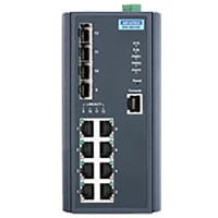 Advantech 8-port GbE + 4 GbE SFP Lite-L3 Industrial NAT Managed Ethernet Switch, -40~75C