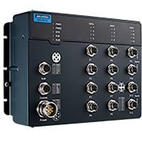 Advantech 8GE + 4GE BP train switch