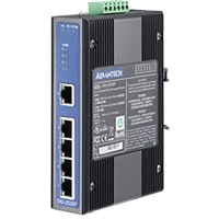 Advantech Unmanaged Ethernet PoE Switch, 48 VDC, 10/100 Mbps 5 Port, EKI Series