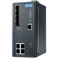 Advantech Ethernet Switch, Managed, 8 Port, 4xGbE PoE+4 GbE SFP, Wide Temp, EKI Series