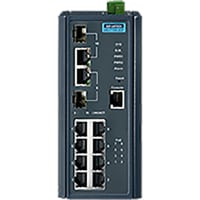 Advantech Ethernet Switch, 8-port 10/100M(PoE/PoE+) + 2 GbE Combo Full L2 Managed -10to60C