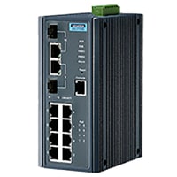 Advantech 8-port GbE(PoE/PoE+) + 2 GbE Combo Full L2 Managed Ethernet Switch, -40~75C