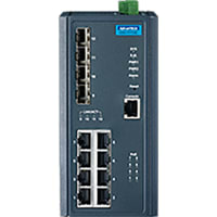 Advantech 8-port 10/100M(PoE/PoE+) + 4 GbE SFP Full L2 Managed Ethernet Switch, -10~60C