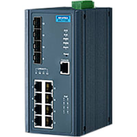 Advantech 8-port 10/100M(PoE/PoE+) + 4 GbE SFP Full L2 Managed Ethernet Switch, -40~75C