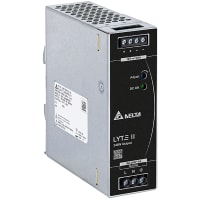 Delta Electronics Power Supply, 12V, 240W, DIN Rail, 4.87L, 1.57W, 4.6H, LYTEII Series