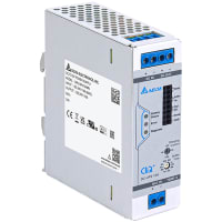 Delta Electronics Power Supply, 24V, 10A, DIN Rail, DC UPS, 4.88Lx1.97Wx4.61H, CliQ M Series