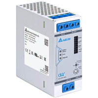 Delta Electronics Power Supply, 24V, 40A, DIN Rail, DC UPS, 4.88Lx1.97Wx4.61H, CliQ M Series