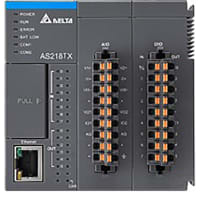 Delta Electronics CPU, NPN output, 1x Ethernet, 2xRS-485ports, 1xUSB port, 1xMicro SD interface, CAN