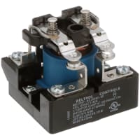 Deltrol Controls Relay, Power Heavy Duty, 900(2A), DPST-NO, 30A, 120VAC, Screw Type, Open Cover