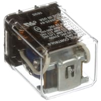 Deltrol Controls Magnetic Latching Relay, DPDT, 10A, 120VAC, Plug-In Terminal, 160 Series