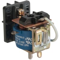 Deltrol Controls Relay;General Purpose;101U;DPDT;10A;24VDC;Pierced Solder Lug;.125";Open Cover