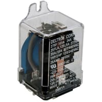 Deltrol Controls Relay;Power Heavy Duty;275T;DPDT;35A;120VAC;.250QC Terminal;Top Mount Cover