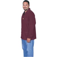 Desco Smock;Jacket;3 Pockets;Collar and Conductive Cuff;Burgundy;X Small;4mm Snap