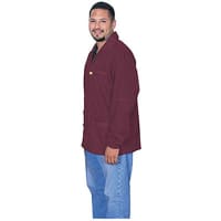 Desco Smock;Jacket;3 Pockets;Collar and Conductive Cuff;Burgundy;Small;4mm Snap