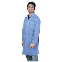 Desco Blue S Mens Anti-Static, Conductive, Dissipative Reusable ESD Lab Coat