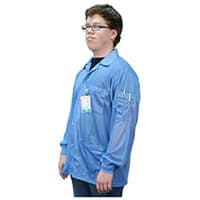 Desco Blue XS Mens Anti-Static, Conductive, Dissipative Reusable ESD Lab Coat