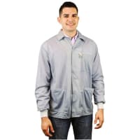 Desco Smock;StatShield; Jacket with Cuffs;Grey;X-Small; 30-32 In.;33.75 In.Sleeve