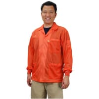 Desco Smock;StatShield; Jacket with Cuffs;Orange;X-Small; 30-32 In.;33.75 In.Sleeve