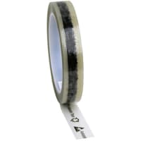 Desco Tape, Wescorp;Clear, Antistatic with Symblos;0.75 In.;72 Yds., 3 In. Core, 0.06 mm