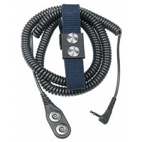 Desco WRIST STRAP, JEWEL, MAGSNAP, DUAL, ADJ ELAST, ONYX, 6FT ANG