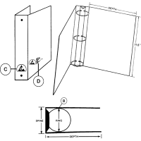 Desco BINDER, 3RING, DISSIPATIVE, 1/2IN