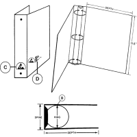 Desco BINDER, 3RING, DISSIPATIVE 1-1/2 IN