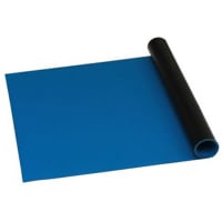 Desco Floor Mat, ESD, Dissipative Vinyl, Dual Layer, Dark Blue, 50'x30"x0.06", Statfree B2