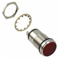 Dialight Panel Mount Indicator Red LED 1" Threaded 24 VDC Screw 556 Series