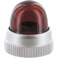 Dialight Indicator, Red, 0.83 in., 11/16 in., 0.86 in. (Max.), Brass, Brass