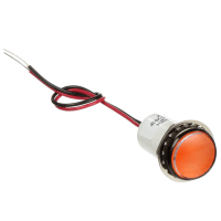 Dialight Panel Mount Indicator Yellow LED 0.688" Threaded 24 VDC Leads 557 Series