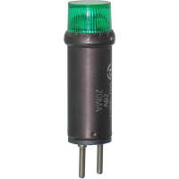 Dialight Indicator, Pnl Mnt, LED, Mnt-Sz 1.188", Cartridge, Green, 28V, Solder