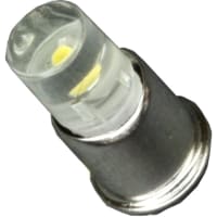 Dialight Lamp, LED, T-1 3/4, Midget Flange, White, 28VDC, 10mA, 460mcd, 100000 Hrs