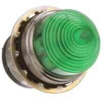 Dialight Panel Mount Indicator Green LED 1" Dome Threaded 125VAC Screw 556 Series