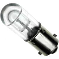 Dialight Lamp;LED;T-3 1/4;Mini Bayonet(BA9s);Wht;Clear;28VDC;15mA;825mcd;100K Hrs;CntrPos