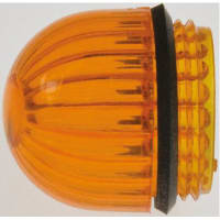 Dialight Indicator, Amber, 11/16 in., 0.63 in., Brass, Polycarbonate