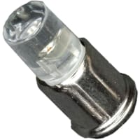 Dialight Lamp, LED, T-1 3/4, Midget Flange, Yellow, 28VDC, 10mA, 775mcd, 100000 Hrs