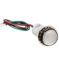 Dialight Panel Mount Indicator Red/Green LED 0.688" Threaded 5VDC Leads 557 Series