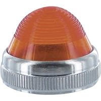 Dialight Lens, Indicator, Red, 1.14 in., 1 in., 0.94 in., Round, Polycarbonate