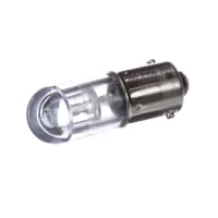 Dialight Lamp, LED, T-3 1/4, Mini Bayonet, White, 6VDC, 15mA, 825mcd, 100000 Hrs