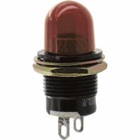 Dialight Panel Mount Indicator Red Incandescent 0.47" Threaded Solder 162 Series