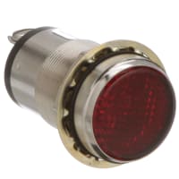 Dialight Panel Mount Indicator Red LED 1" Threaded 125 VAC Screw 556 Series