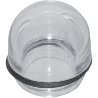 Dialight Lens; Indicator; Clear; Chrome Plated; Polycarbonate