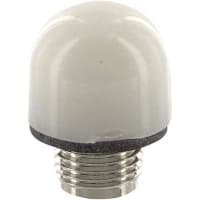 Dialight Indicator, White, 0.50 in., 0.70 in. (Max.), Round, Black Nickel