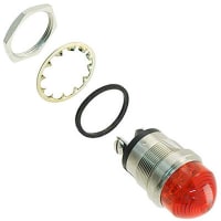 Dialight Prominent Indicator Pmnt 25.4mm Mounting Hole Size Red LED Screw Term 12V dc