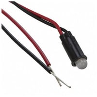 Dialight Panel Mount Indicator LED 0.25" Snap-In Red/Green 1.8/2.1V Leads 100000 Hrs