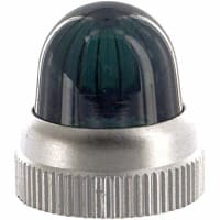 Dialight Cap, Lens, Green, 0.83 in., 11/16 in., 0.86 in. (Max.), Polycarbonate