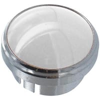 Dialight Indicator, White, 1.13 in., 0.78 in. (Max.), Round, Chrome Plated Brass