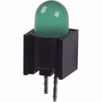 Dialight Indicator Light LED PCB Mount Top View 5mm Bulb Round Green 10mcd