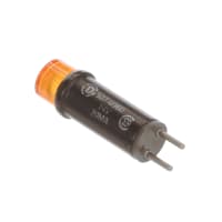 Dialight Indicator, Pnl Mnt, LED, Mnt-Sz 0.469", Cartridge, Yellow, 14V, Screw